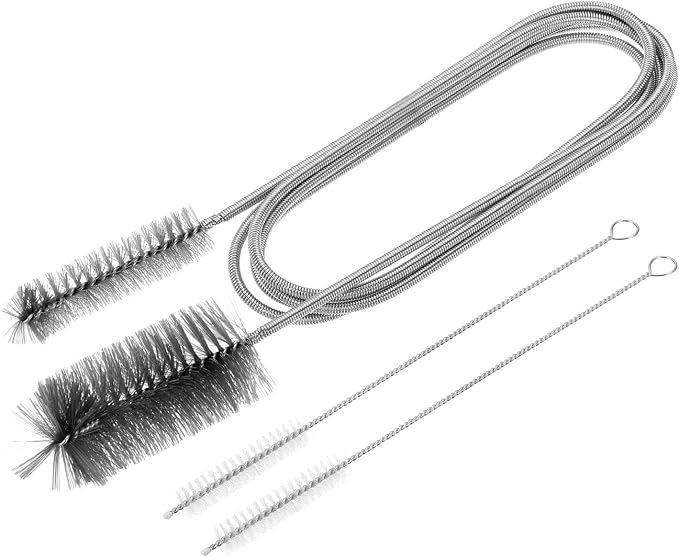 HARFINGTON 3pcs Flexible Long Drain Brush Straw Cleaner Set 61.02" Stainless by HARFINGTON