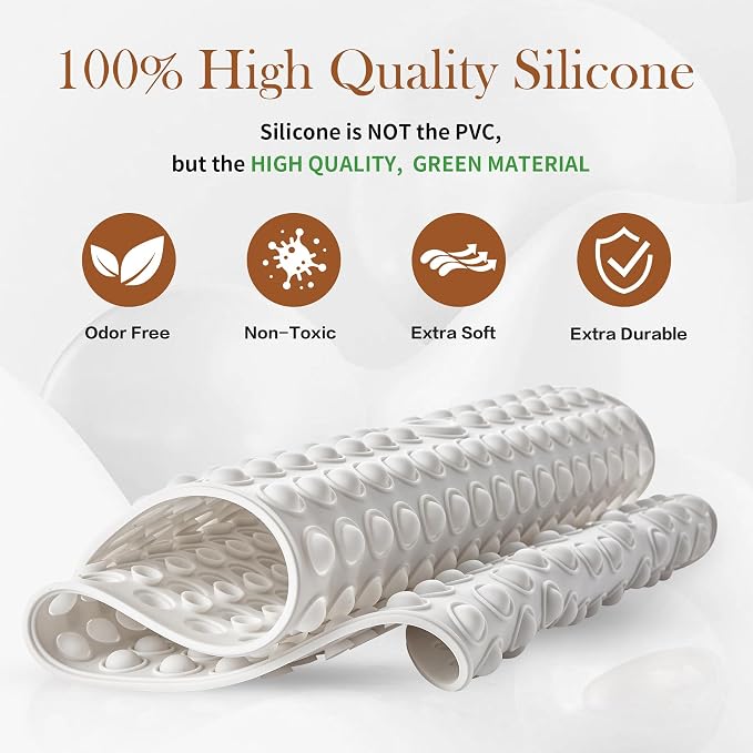 Silicone Bath Mat for Tub Non Slip, Bubble Massage Anti Slip Shower Mat - Image 2