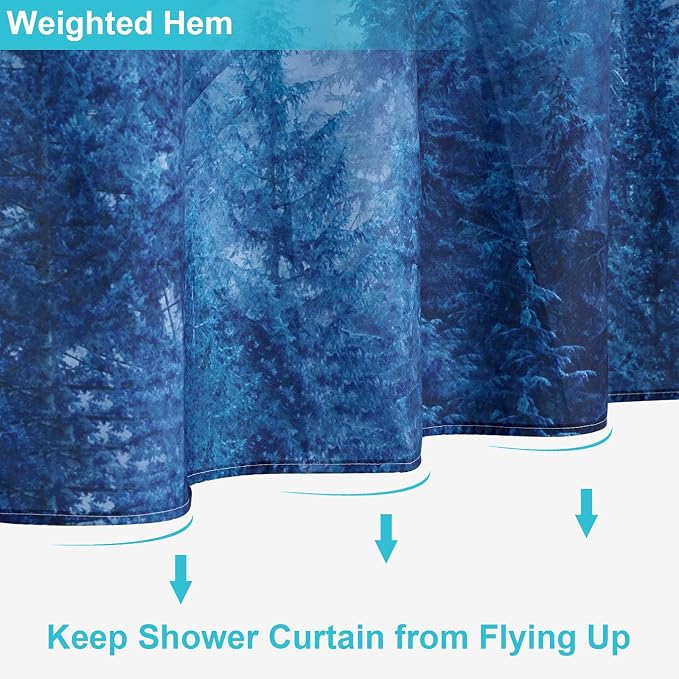 ORTIGIA 36x72 Misty Forest Stall Shower Curtain - Image 6