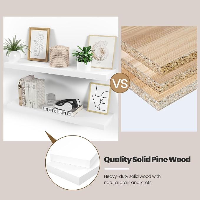Vivelove Wooden Floating Shelves - Image 6