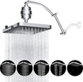 Hibbent Rain Filtered Shower Head, Solid Brass Adjustable Shower Arm Extender by Hibbent