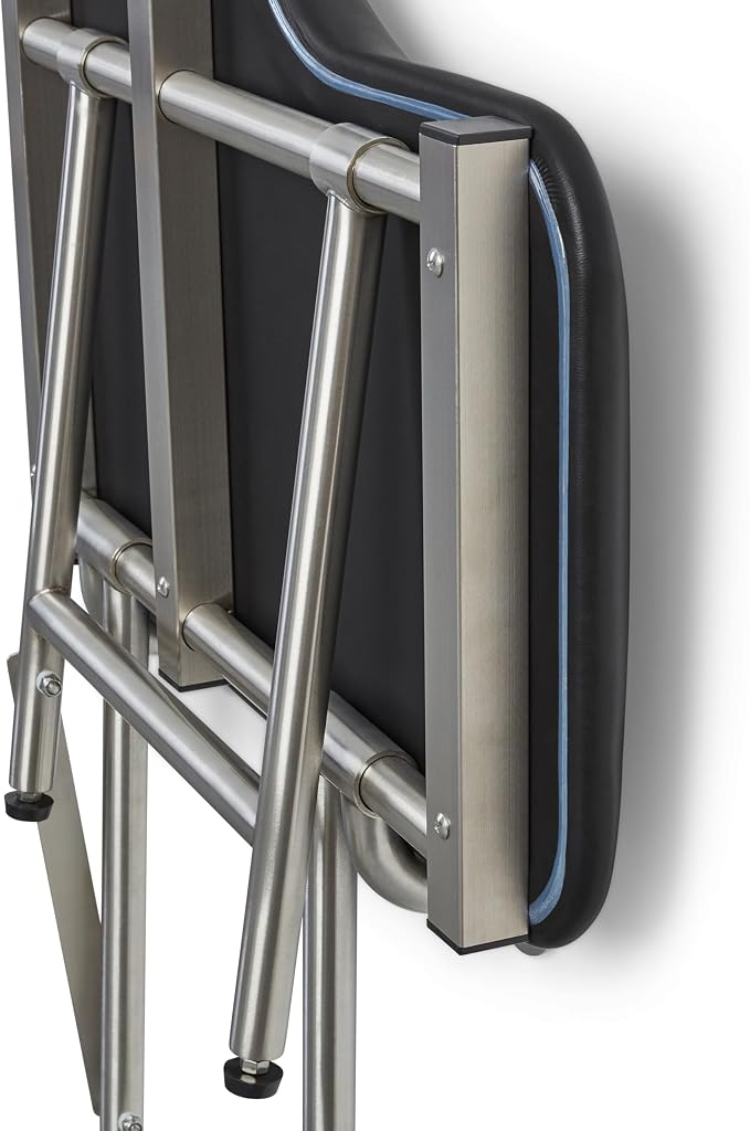 32" x 22.5" Black Padded Wall Mount Folding Right-Handed Transfer Bench Shower - Image 7