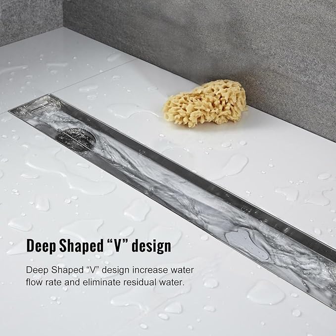 Offset Linear Shower Drain, Shower Drain 48 inch - Image 6