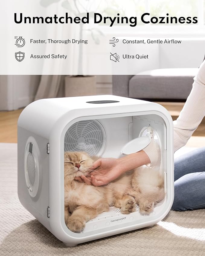 HomeRunPet Cat Dryer, 360° Efficient Automatic and Quiet Box - Image 3