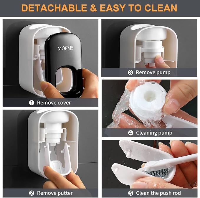 MOPMS Toothpaste Dispenser Wall Mounted - Image 5