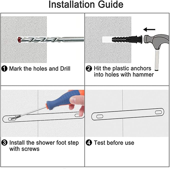 Shower Foot Rest Bar, Corner Shower Footrest - Image 6