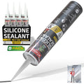 XFasten Silicone Sealant Waterproof Black Cartridge, 10.1 oz Black Caulking by XFasten