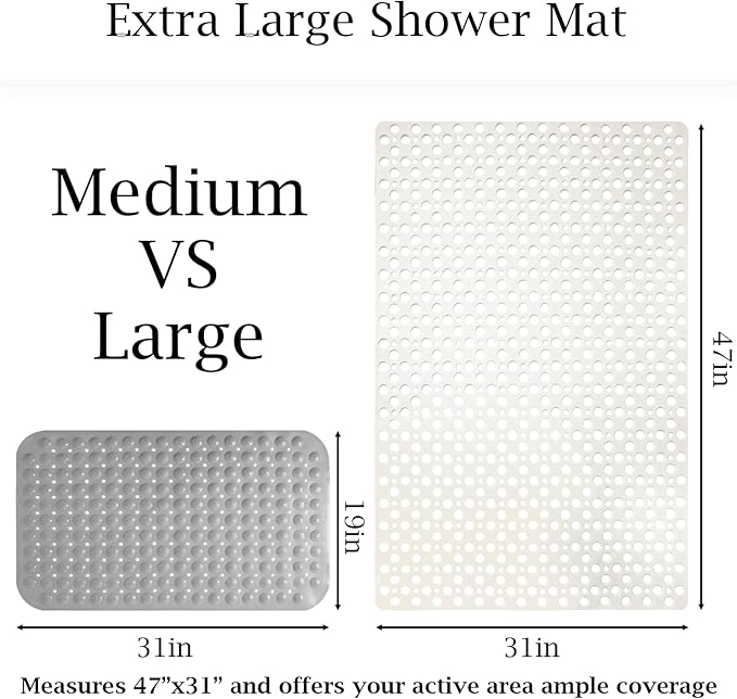 Extra Large Shower Mat Non Slip, 47 * 31 Inch Bath Mat - Image 2