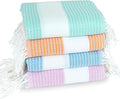 4 Pack Cotton Turkish Beach Towel Lightweight Thin Travel Vacation Essentials by Unknown