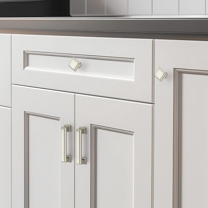 Ravinte Hardware 10 Pack Kitchen Cabinet Pulls Square Drawer Single Hole - Image 6