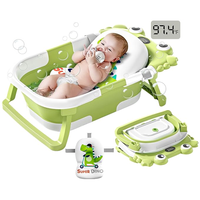 Collapsible Baby Bathtub for Newborns to Toddler by WyfKyd