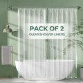 AmazerBath Shower Curtain Liner 2 Pack, 72 x 65 Inches PEVA Plastic Shower Liner by AmazerBath