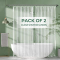 AmazerBath Shower Curtain Liner 2 Pack, 72 x 72 Inches PEVA Plastic Shower Liner by AmazerBath