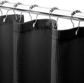 AmazerBath Black Shower Curtain Thick 240GSM, Fabric Shower Curtain by AmazerBath