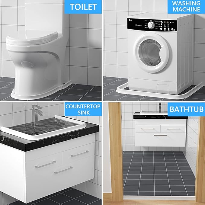 Duzzy 39 Inch Collapsible Shower Water Dam, Shower Threshold Water Stopper - Image 4