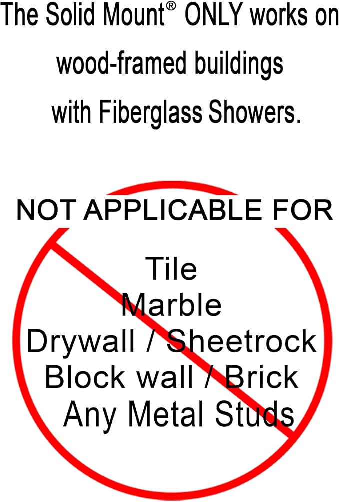 Grab Bar Mounting Kit for Fiberglass Showers. The Solid Mount uses Adj. Spacers - Image 3