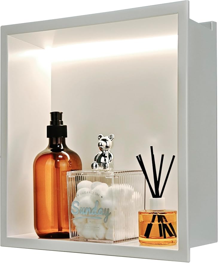 Shower Niche 12"x12" ，Lighted Niche by IKITRAEE