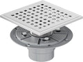 Neodrain Square Shower Drain, 6 inch Stainless Steel 304 Grate and PVC Drain by Neodrain