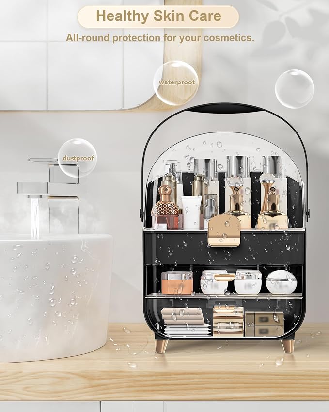 Makeup Organizer, Skincare Holder Bathroom Counter Organizer, Storage Box - Image 7