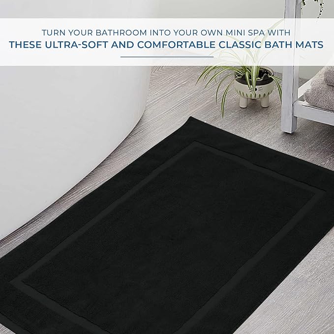 DAN RIVER Classic Cotton Bath Mats Set of 2 – Not a Bathroom Rug, Ultra Soft - Image 5