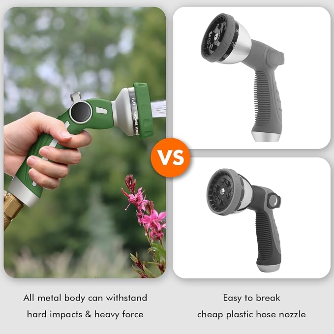 RESTMO Hose Nozzle Heavy Duty, Metal Water Hose Sprayer - Image 6