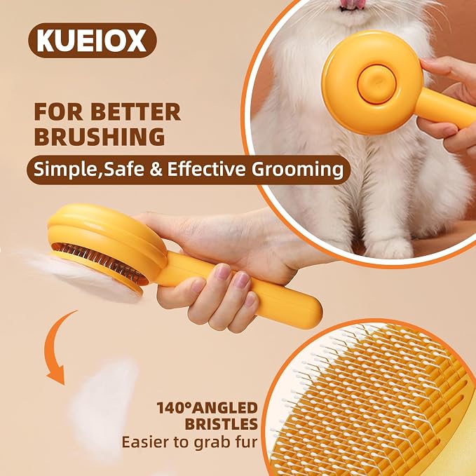 Dog Grooming Brush Set, Includes Scrubber Shower Wash Brush, Dematting Comb - Image 2