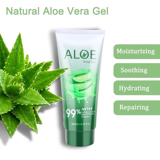 200x2 ML Aloe Vera Gel – 99% Organic Pure Aloe Vera Hydrating Face & Body - Image 3
