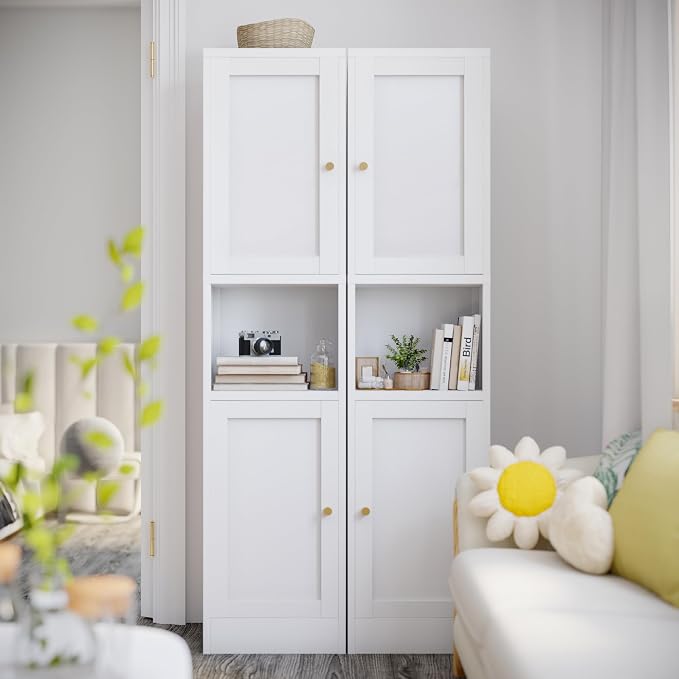 COFaR 67" Tall Metal Bathroom Storage Cabinet, 6-Tier Freestanding Linen Tower - Image 6