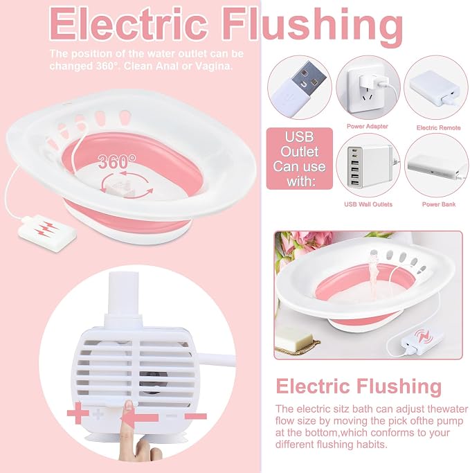 Electric Sitz Bath, Sitz Bath for Hemorrhoids, Sitz Bath for Toilet Seat - Image 4