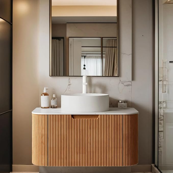 30 inch Bathroom Vanity with Sink, Floating Cabinet with Ultra-Thin Ceramic by Unknown