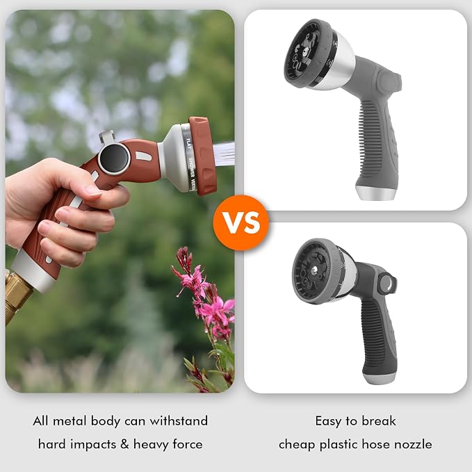 RESTMO Hose Nozzle Heavy Duty, Metal Water Hose Sprayer - Image 6