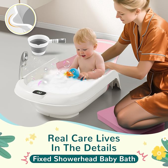 Baby Bathtub, 5-in-1 Reclining Baby Bathtub, Baby Bath Tub - Image 4