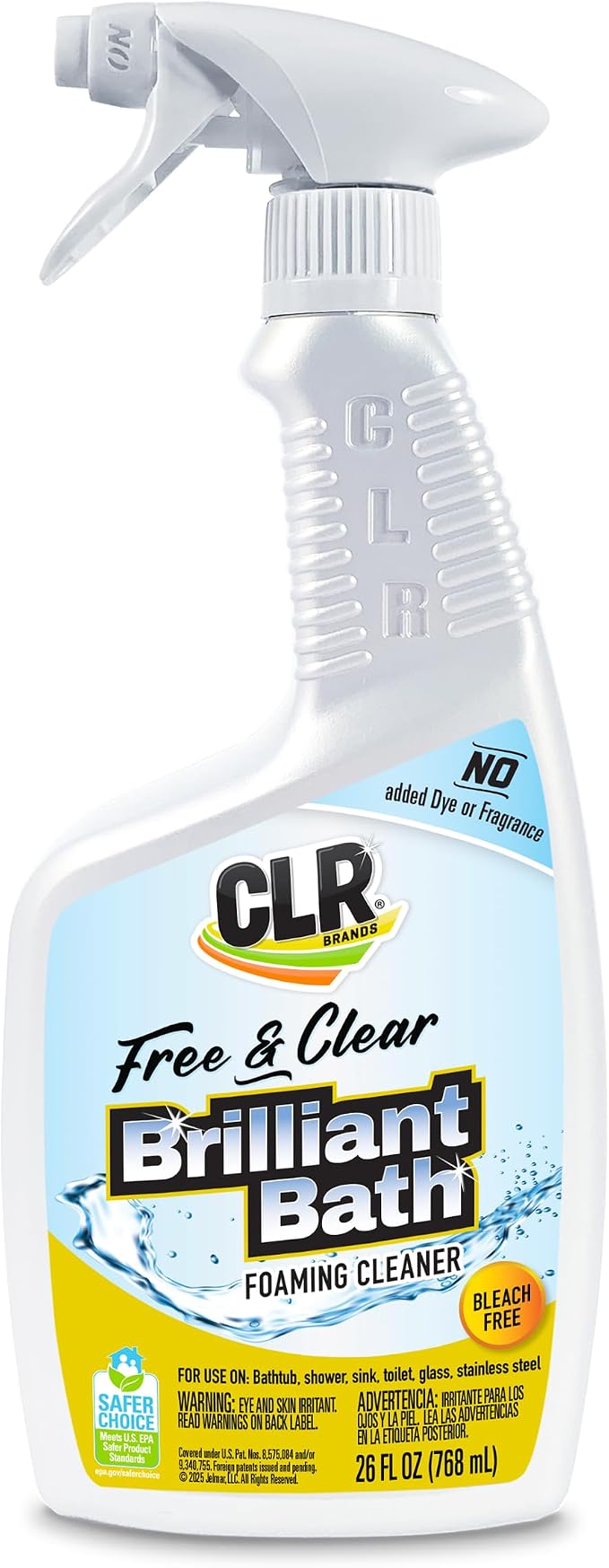 CLR Brands® Brilliant Bath Foaming Bathroom Cleaner Spray Free & Clear by CLR