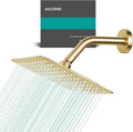 Square Rain Shower Head, High Flow Stainless Steel, Work by AULEEND