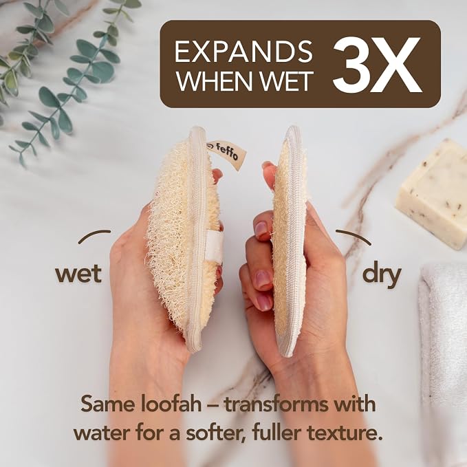Loofah Sponge for Body Scrub, Exfoliating Body Scrubber & Shower Sponge Shower - Image 5