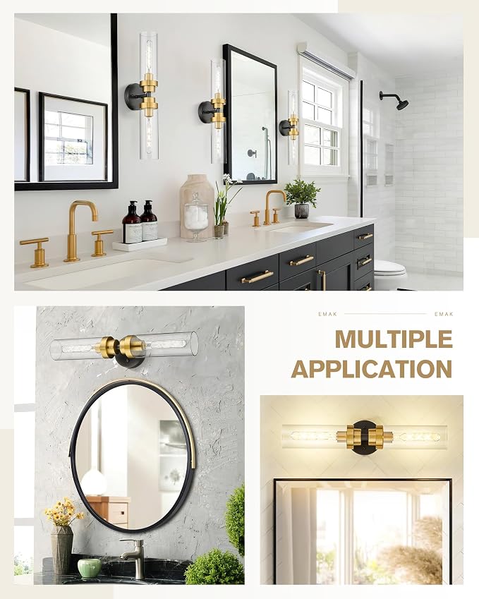 Emak Black and Gold Vanity Lights - Image 5