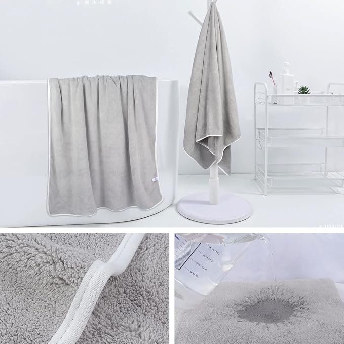 KinHwa Microfiber Bath Towel Large Bathroom Towel Absorbent Shower Towels Soft - Image 4