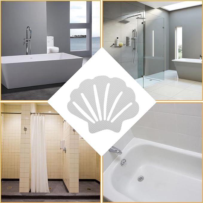 30 Pcs Bathtub Stickers Non Slip, Shell Shaped Tubs Safety Shower Treads - Image 5