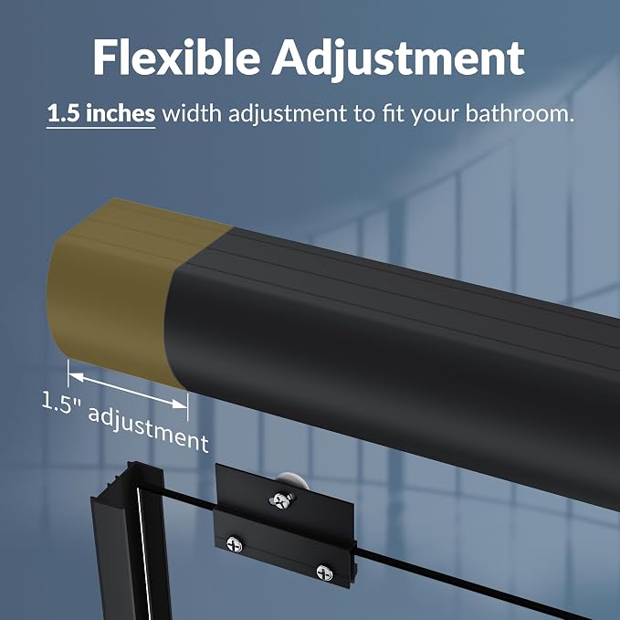 SUNNY SHOWER 54 x 72 Bypass Sliding Shower Door 1/4 Clear Glass Semi-Frameless - Image 8