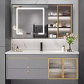 40" Bathroom Vanity with Sink, Floating Bathroom Cabinet Include Smart LED by LUTHXAY