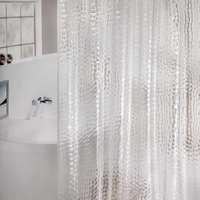 Clawfoot Tub Clear Shower Curtain Liner Extra Wide Warp Around, Plastic EVA - Image 4