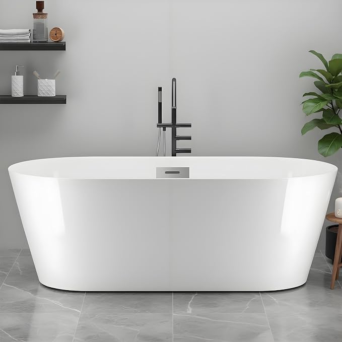 GarveeLife Freestanding Bathtub 67 Inch Acrylic Soaking Tub by GarveeLife