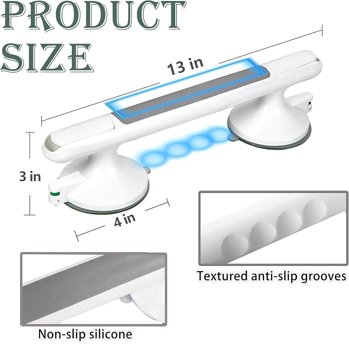 Grab Bars for Bathtubs and Showers Handles for Elderly Suction for Wall - Image 5