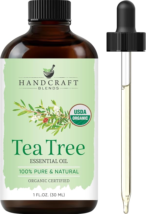 Handcraft Blends Organic Tea Tree Essential Oil – 1 Fl Oz – 100% Pure and by HandcraftBlends