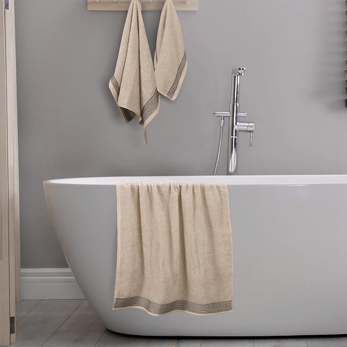 Belizzi Home Ultra Soft 3 Pack Cotton Towel Set, Contains a Bath Towel 28x55 - Image 4
