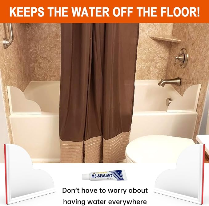 Shower Corner Water Guard, Large Size Tub Shower Water Guard, Shower Splash - Image 8