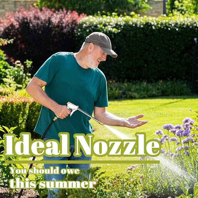 Garden Hose Nozzle Sprayer High Pressure Garden Hose Nozzle Heavy Duty Water - Image 2