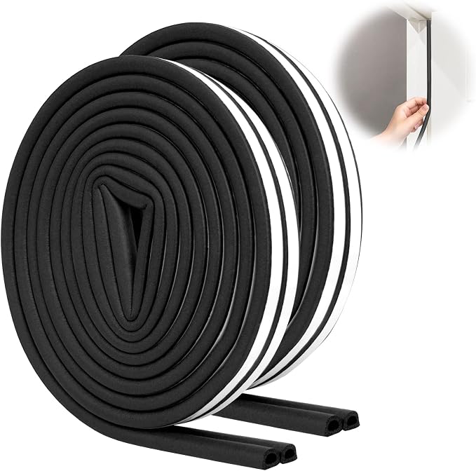 SUNMON Weather Stripping Door Seal, D-Type Strip Weather Stripping Seal Strip by sunmon