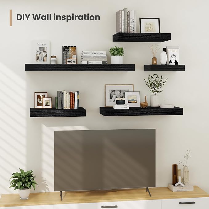 Heimlove 12 Inch Deep Floating Shelves, 16 x 12 inches Long Wall Shelf - Image 6
