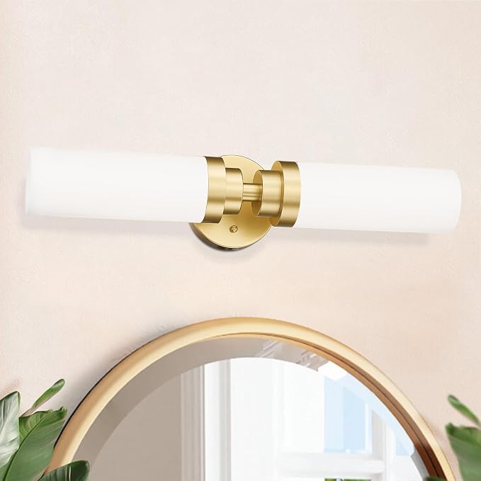 Emak 22 Inch Gold Bathroom Light Fixtures Over Mirror, 2 Light Bathroom Vanity - Image 8